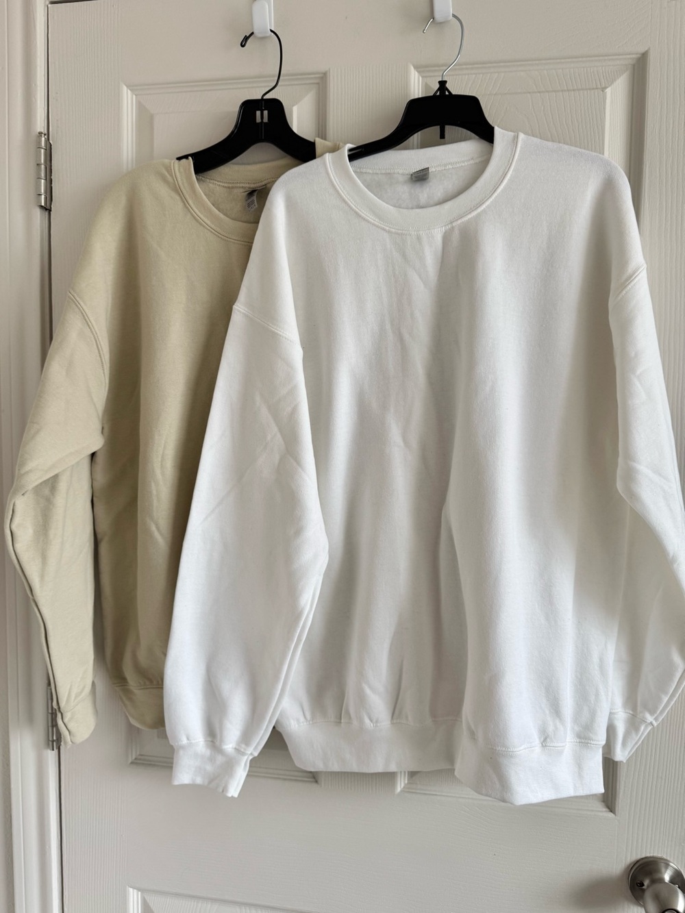 *Set of 2* NWOT Gildan Crewneck Sweater - White & Sand